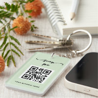 Carte de visite de code QR Votre Porte - clé de lo