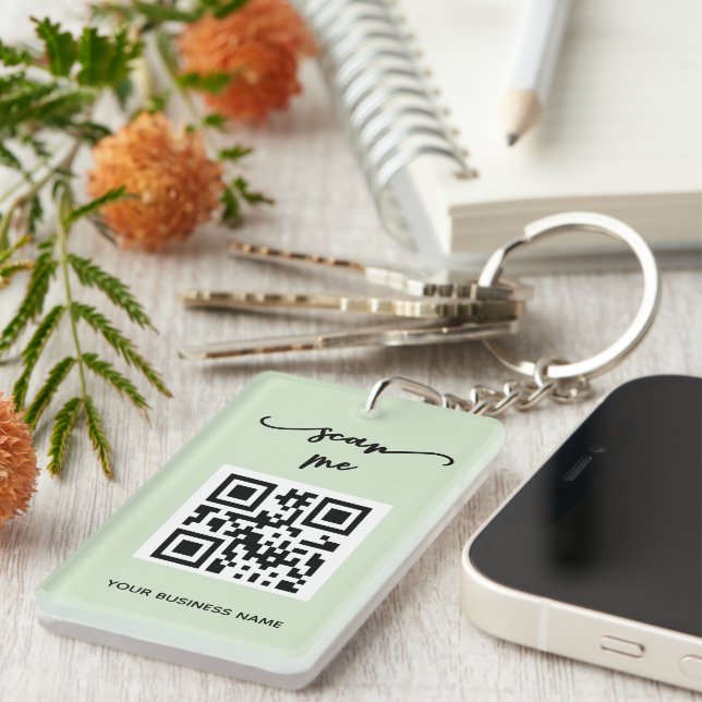 Carte de visite de code QR Votre Porte - clé de lo (Devant droit)