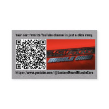 Carte de visite de code QR Youtube
