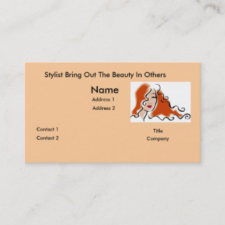 Carte de visite de coiffeur