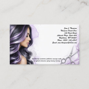 💜 Carte de visite de coiffeur de luxe
