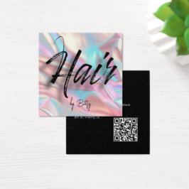 Carte de visite de coiffeur holographique