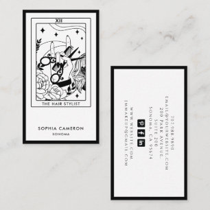Carte de visite de coiffeur tarot