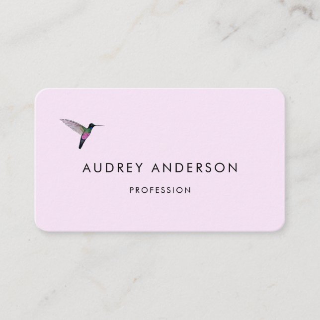 Carte de visite de colibri (Devant)