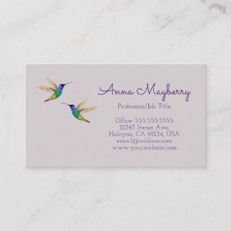 Carte de visite de colibris