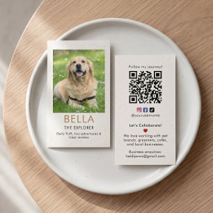 Carte de visite de collaborateur d'influenceur de