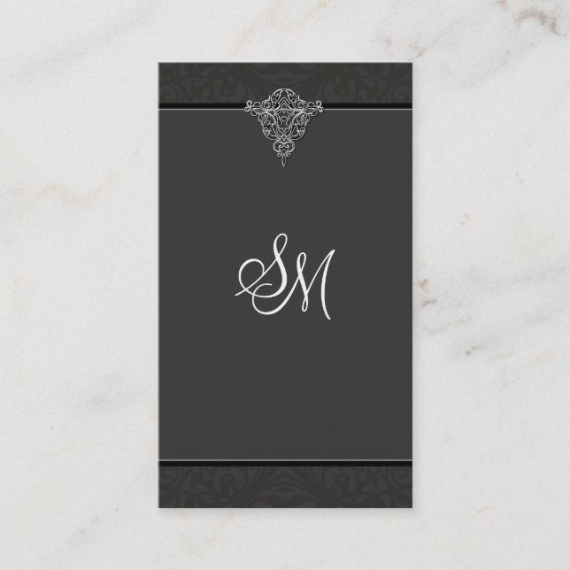 Carte de visite de comptabilité - monogramme (Devant)