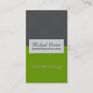 Carte de visite de comptabilité - plaid de gris d