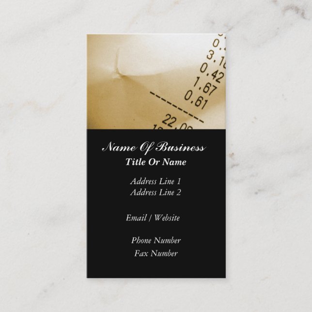 Carte de visite de comptable (Devant)