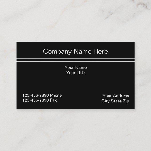 Carte de visite de comptable simple (Devant)
