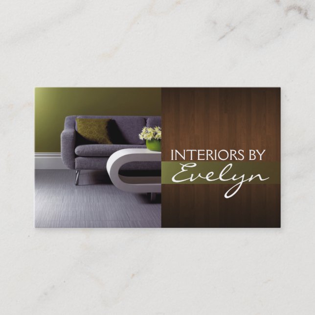 Carte de visite de concepteur extérieur intérieur (Devant)
