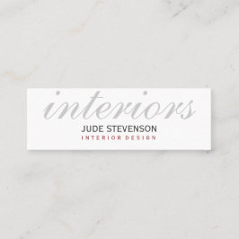 Carte de visite de concepteur intérieur blanc clai