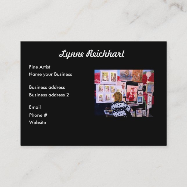 Carte de visite de conception d'art (Devant)