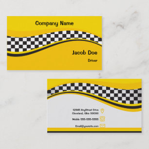Carte de visite de conducteur de taxi