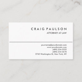 Carte de visite de conseil noir blanc