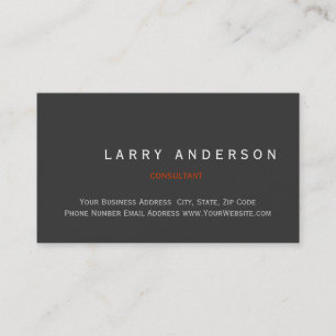 Carte de visite de conseil simple minimaliste