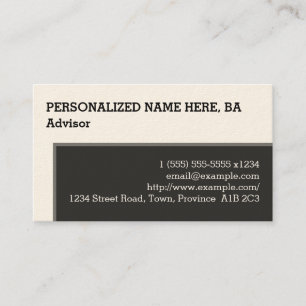 Carte de visite de conseiller professionnel et sim