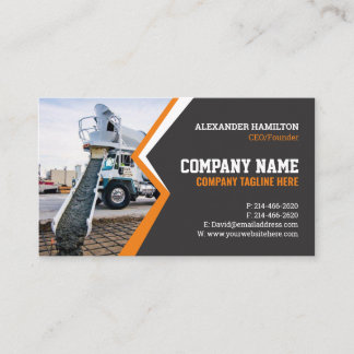 Carte de visite de construction (béton) modifiable