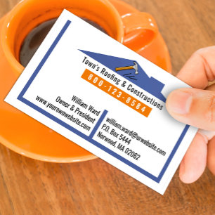 Carte de visite de construction de toitures