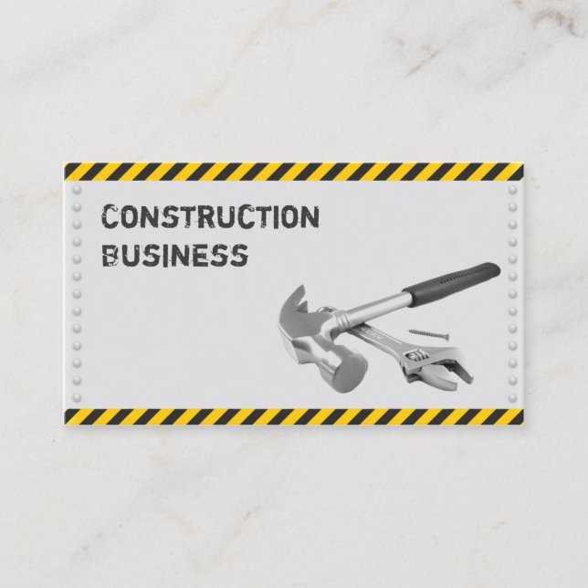 Carte de visite de construction des outils de band (Devant)