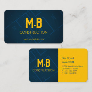 Carte de visite de construction/entrepreneur