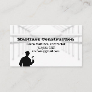Carte de visite de construction minimal