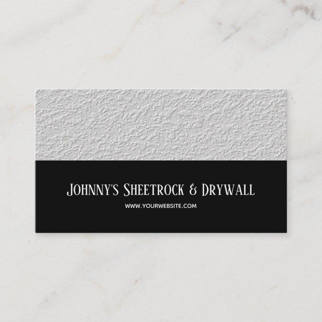Carte de visite de construction Sheetrock & Drywal (Devant)