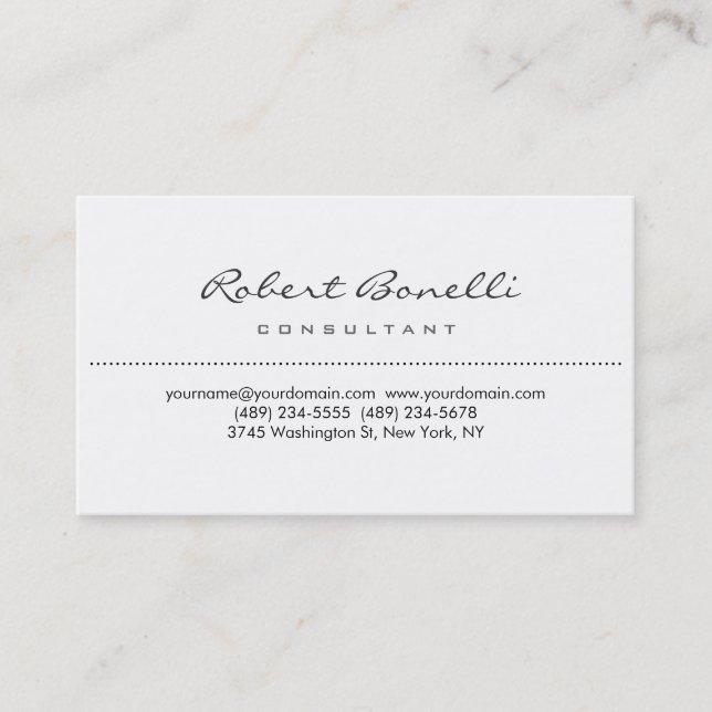 Carte de visite de consultant de script simple bla (Devant)
