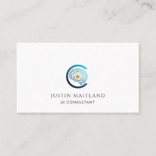 Carte de visite de consultant en IA moderne