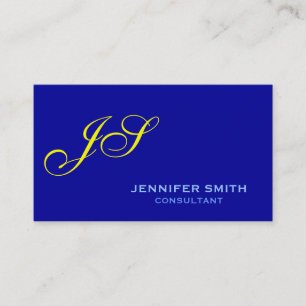 Carte de visite de consultant en monographie jaune