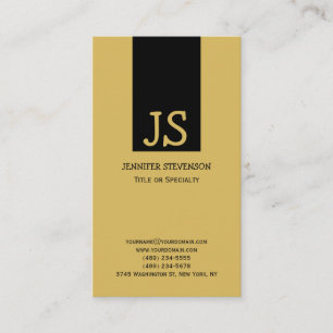 Carte de visite de Consultant Jaune Monogram