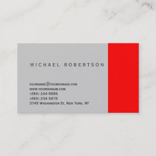 Carte de visite de consultant moderne Simple Red G