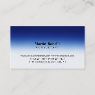 Carte de visite de consultant professionnel Blue W