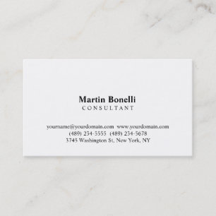Carte de visite de consultant professionnel modern