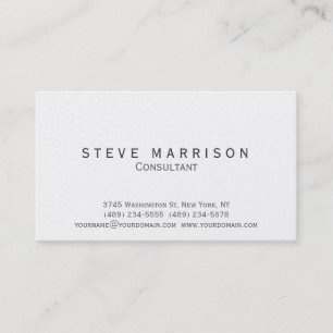 Carte de visite de consultant simple et élégant