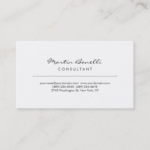 Carte de visite de consultant simple moderne