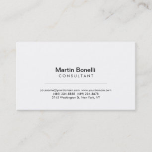 Carte de visite de consultant simple moderne