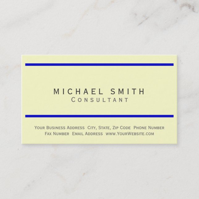 Carte de visite de consultant simple moderne (Devant)