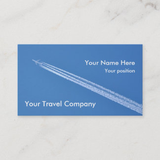 Carte de visite de contrails d'avion
