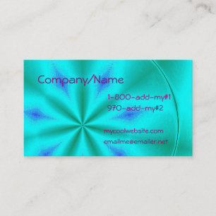 Carte de visite de couleur de fruit de turquoise