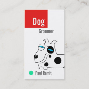 Carte de visite de couleur de Groomer de chien