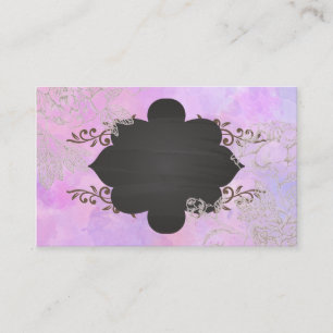 Carte de visite de couleur rose Floral Gold Spray