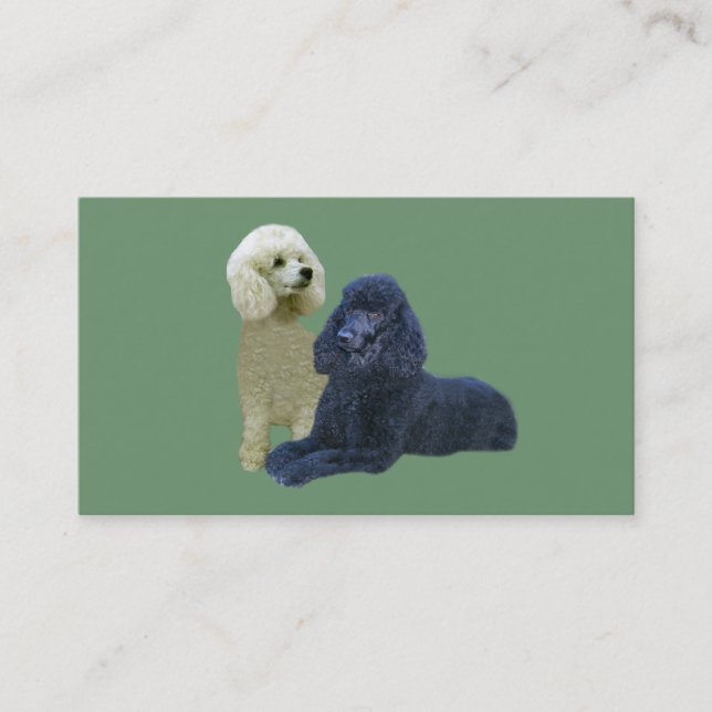 Carte de visite de couple de caniche (Devant)