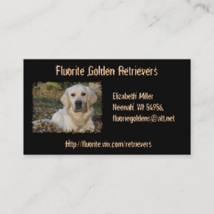 Carte de visite de coutume de chien de golden