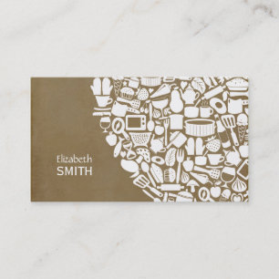 Carte de visite de coutume de cuisine de café de