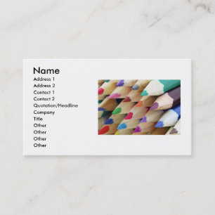 Carte de visite de crayons colorés