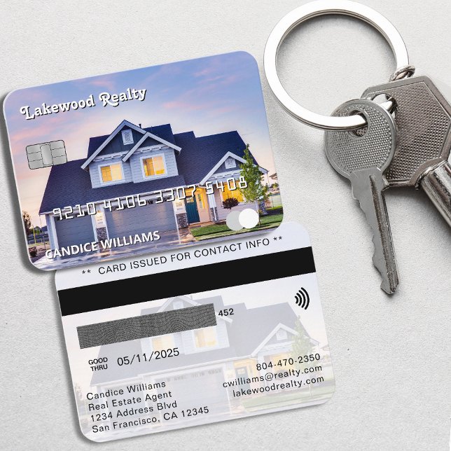 Carte de visite de crédit de l'agent immobilier (Real Estate Agent Credit Debit Business Card
)