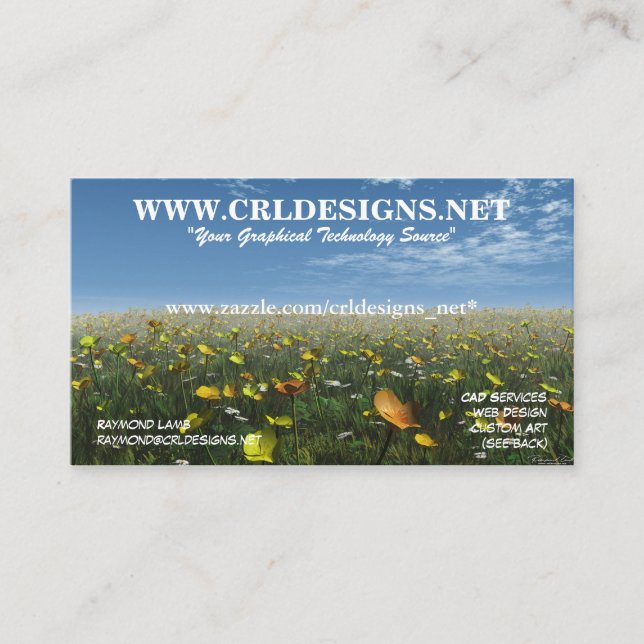 carte de visite de CRLDesigns.net (Devant)