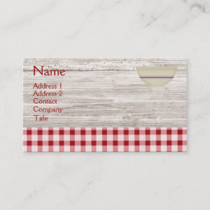 Carte de visite de cuisson de pays