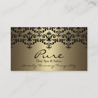 Carte de visite de Damas Elegant Gold & Black
